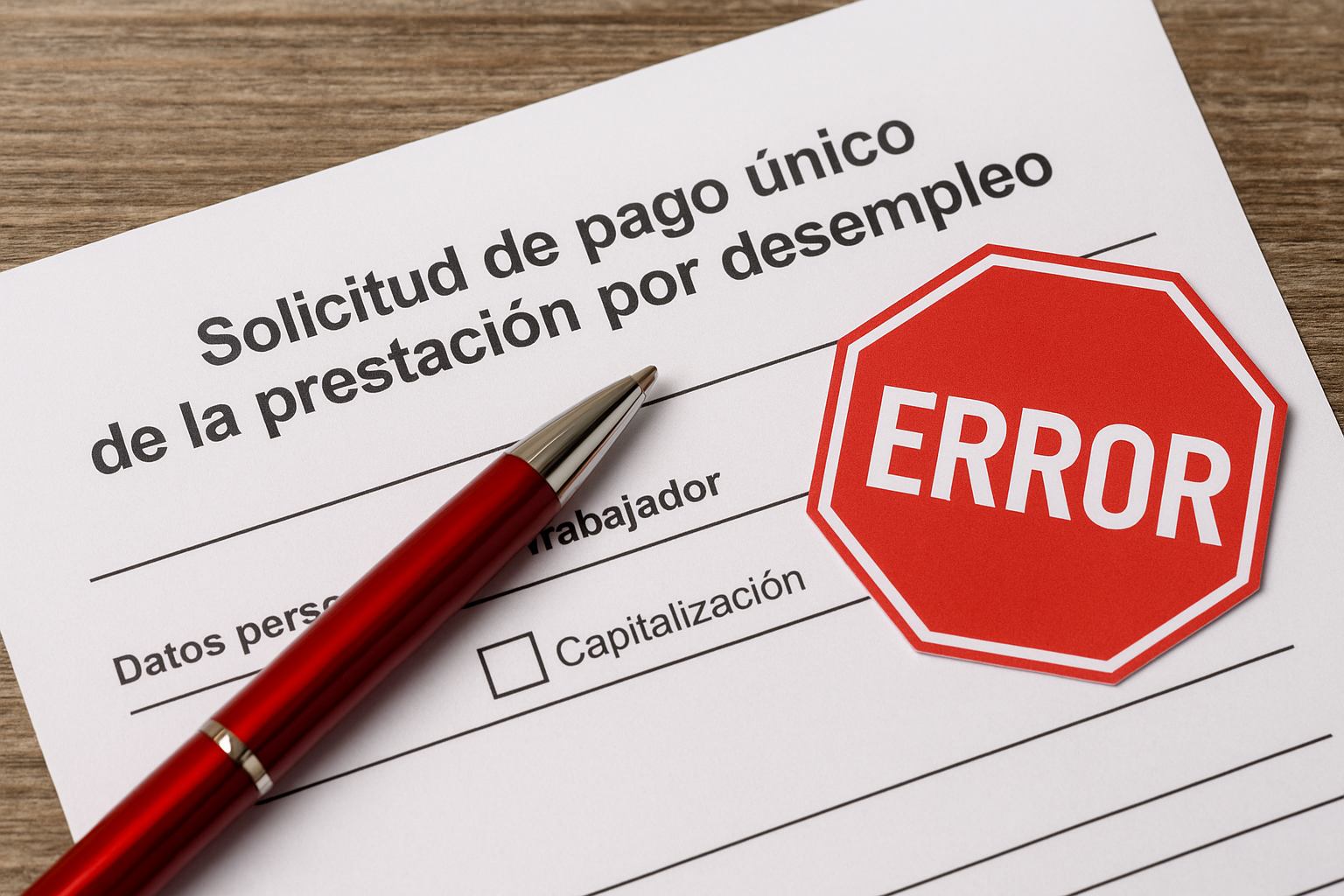 errores al capitalizar paro